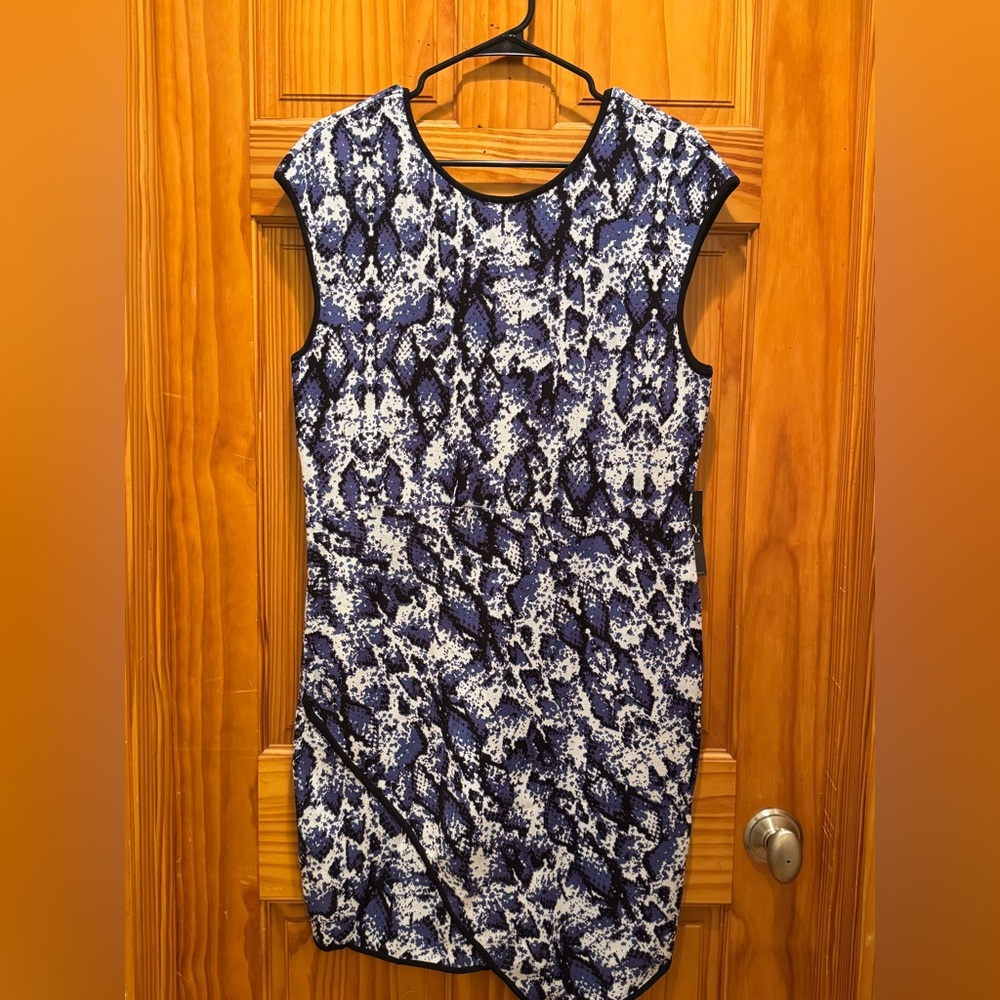 NWT Blue and White Snake Print Dress New York & Co